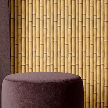 Imagem de Papel de Parede Adesivo Autocolante Decoração Estilo Bambu Decore Ambientes Escritório Hall Quarto Sala 3 Metros
