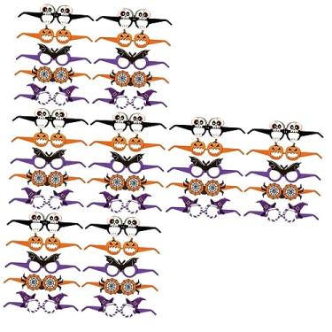 Imagem de Amosfun 40 Peças Óculos De Dia Das Bruxas Óculos De Morcego Óculos De Festa De Desenho Animado Foto De Óculos De Festa Favores De Festa De Óculos De Halloween Papel Saco De Doces Filho