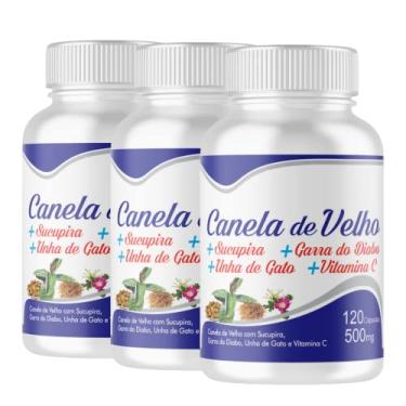 Imagem de Canela De Velho Com Sucupira 500mg 120 Cápsulas - 3 Potes