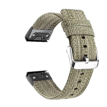 Imagem de WIKUNA Pulseiras de couro bovino de nylon de liberação rápida para Garmin Fenix 7X 7 6 6X Pro GPS 5 5X 3HR Descent Mk1 Mk2 Correia 22 26mm (Tamanho: para Fenix 6X)