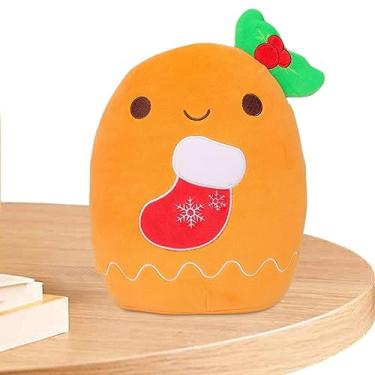 Imagem de Natal macia - Enfeites Natal enchidos 25cm Almofada decorativa | Decorações infantis natal para quarto sala estar cama cadeirinha carro Kumprohu