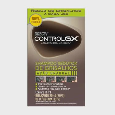 Imagem de Shampoo Grecin ControlGX Redutor de Grisalhos Ação Gradual 118ml