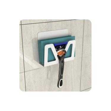 Imagem de Porta Bucha Esponja Banho E Gillette C/Adesivo Branco F.ELG