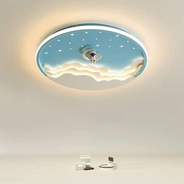 Imagem de Luminária De Teto LED Astronauta Céu Estrelado Moderna Regulável Para Quarto Infantil Luminária Criativa De Ferro Acrílico Luminária Para Quarto Sala De Estar Iluminação De Berçário Lâmpada Infant