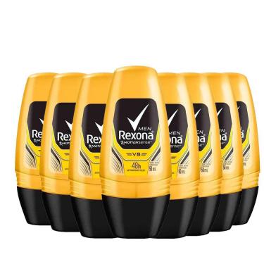 Imagem de Kit Desodorante Roll On Rexona V8 50ml - 8 Unidades