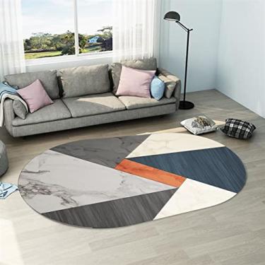 Imagem de Tapete Sala Quarto Tapete de área geométrica moderna oval, carpete para quarto, sala de estar, 2,6 x 3,9 pés Tapetes de Área (Color : E, Size : 2.6X3.9 ft)