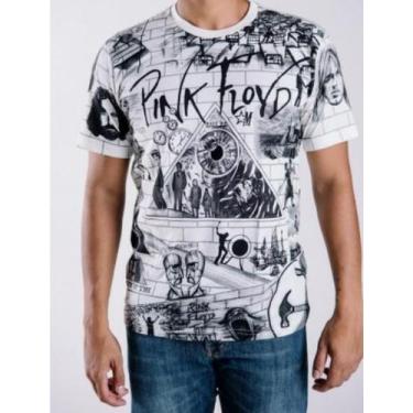 Imagem de Camiseta Rock Pink Floyd Off White 100% Algodão Marrockus