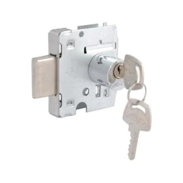 Imagem de Fechadura Blindex Vidro Porta De Bater Lingueta Redondo