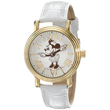 Imagem de Disney Relógio analógico de quartzo com as mãos articuladas vintage Minnie Mouse, Ouro-rosa, Relógio de quartzo Mickey