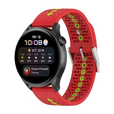Imagem de Hoopyeecase Esporte pulseira de relógio para Samsung Galaxy Watch 4 40mm/44mm pulseira, Galaxy Watch 3 41mm /Galaxy Watch 4 Classic 42mm/46mm, 20mm Suave Silicone Substituição pulseira de relógio