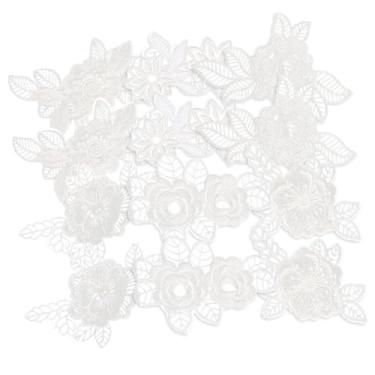 Imagem de STOBOK 48 Peças Patch de renda apliques de bordados de flores apliques para roupas camiseta linho ornamento decoração remendos de roupas decorativas aplique de artesanato bordado vestido