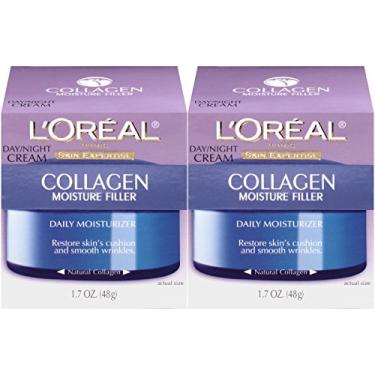 Imagem de L'Oreal Paris Skincare Collagen Face Moisturizer, Day and Night Cream, Anti-Aging Face, Neck and Chest Cream to smooth skin and reduce wrinkles, 1.7 oz Pack of 2