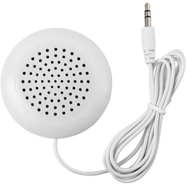 Imagem de FANTIA Travesseiro portátil, 3,5 mm, mini alto-falante estéreo para ambientes externos, para iOS, iOS, MP3, MP4, Android, CD Player etc. - Branco