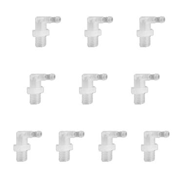 Imagem de Boxonly Acessórios de mangueira de plástico, acessórios para tubos farpados, mangueira de 6 mm, conector adaptador de rosca M12, adaptador de emenda de junta de cotovelo para gás combustível, ar