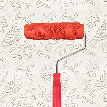 Imagem de Nichiyo Rolo de textura de 17 cm DIY rolo de pintura padrão de arte decorativa rolo de borracha para decoração de paredes, móveis e pisos (EG343T)