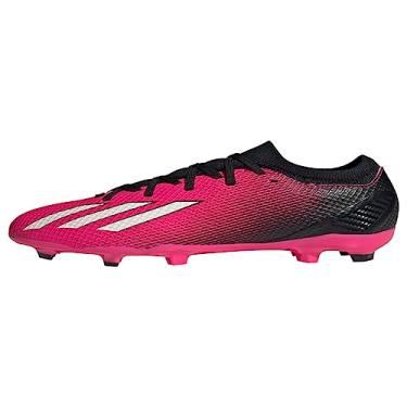 Imagem de adidas Tênis de futebol unissex infantil X Speedportal.3 Firm Ground, Team Shock Rosa/Zero Metallic/Preto, 18
