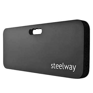 Imagem de steelway Joelheiras de ioga, almofada de joelho extra grossa e macia, almofadas de joelho longas para jardinagem, exercícios, fitness, banho de bebê, ioga - preto