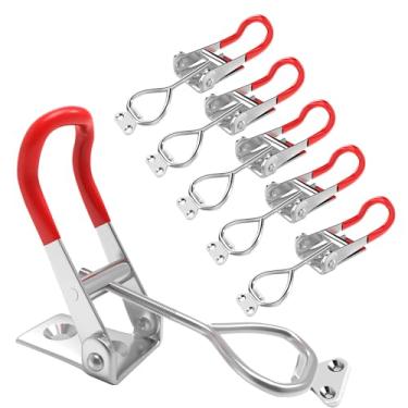 Imagem de Braçadeira De Alternância Ajustável De 6 Peças (GH-4001), Capacidade De Retenção De 220 Libras Para Adequado Para Caixa De Ferramentas, Porta, Caixa, Porta-malas, Tampa De Trator