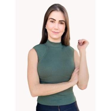 Imagem de BLUSA CANELADA COM OMBREIRA-Feminino
