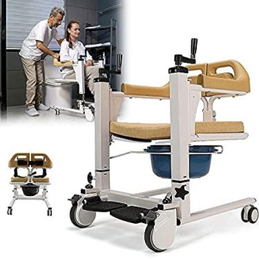 Imagem de Máquina de transferência de elevador de paciente sentado, operação sem estilingue, cadeira de rodas multifuncional para idosos deficientes, cadeira de banho, capacidade máxima de peso 300 li