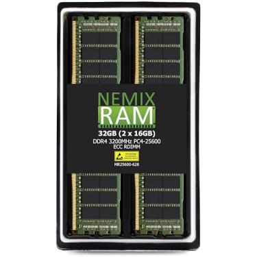 Imagem de NEMIX RAM Kit de memória de servidor registrado 32GB (2X16GB) DDR4 3200MHZ PC4-25600 2Rx8 1.2V CL22 288-PIN ECC RDIMM