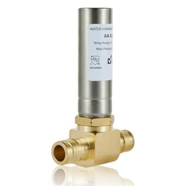 Imagem de GUOFIS Arrestore de martelo de água, aço inoxidável de 1/5.1 cm, conexão de expansão Pex-A (pacote com 1, aço inoxidável)