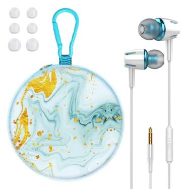 Imagem de GOGOSINIS Conjunto de fones de ouvido com capa para crianças para escola, fones de ouvido com fio com capa e pontas de ouvido de tamanho pequeno, fones de ouvido estéticos com capa fofa, fones de