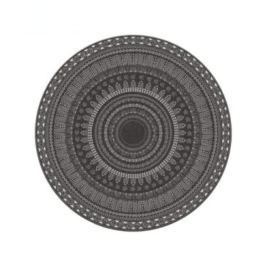 Imagem de Tapete redondo para área de poltrona, macio, antiderrapante, cor clara, decoração de sala de estar, lavável, vestiário, flanela, 6.160 cm, 62,99 pol.