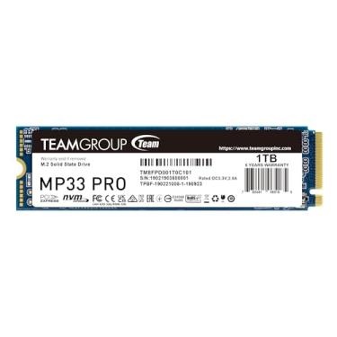 Imagem de TEAMGROUP MP33 PRO 1TB M.2 PCIe 2280 NVMe 1.3 SSD interno, até 2100MB/s Gen3x4 Solid State Drive, Terabyte Written TBW>600TB TM8FPD001T0C101