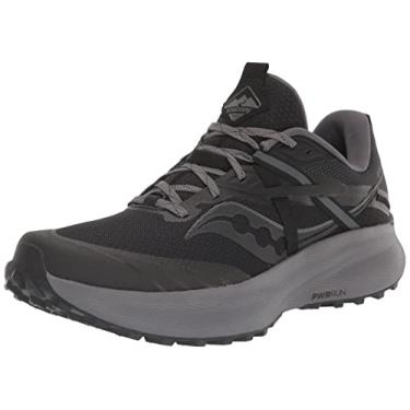 Imagem de Saucony Tênis de corrida feminino Ride 15 Tr Trail, Preto/Carvão, 36