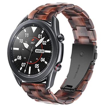Imagem de DEALELE Pulseiras compatíveis com Galaxy Watch de 46 mm/Galaxy 3 de 45 mm, pulseira de resina colorida de 22 mm de substituição para Samsung Gear S3 Frontier/Classic/Huawei Watch 3/3 Pro/GT2 de 46 mm, chocolate