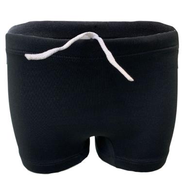 Imagem de Sunga Infantil Preto Lisa Cordão Ajustavel Proteção Solar Uv Praia Piscina Juvenil Natação Kids