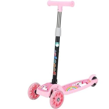 Imagem de Patinete Infantil 3 Rodas De Led Dobrável Scooter infantil (ROSA)