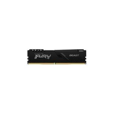 Imagem de Memória RAM Kingston Fury Beast, 4GB, 3200MHz, DDR4, CL16, Preto - KF432C16BB/4