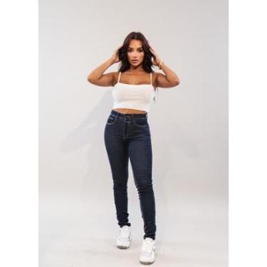 Imagem de CALÇA JEANS FEMININA SKINNY PRETA CINTURA MÉDIA EXTREME POWER-Feminino