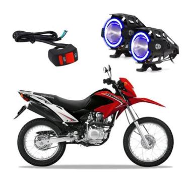 Imagem de Kit Led Farol de Milha para Moto Honda NXR 125 BROS ES 2005 Angel Eye 
