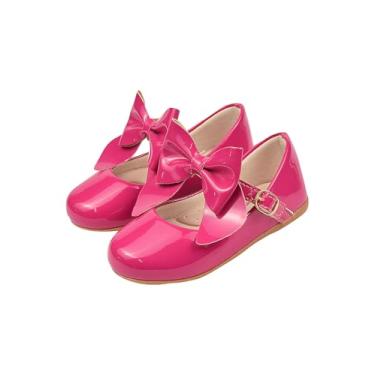 Imagem de Genérico, Sapatilha Infantil Menina B2A KIDS sapato social 2 EM 1 laço removível Cor:Rosa pink;Tamanho:32