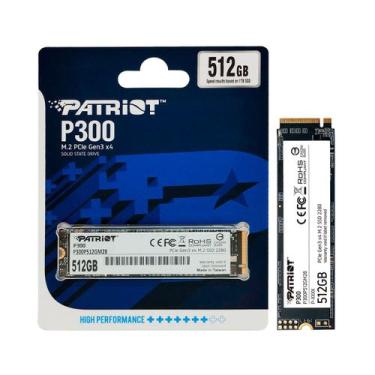 Imagem de SSD 512GB Patriot P300, M.2 2280 PCIe 3x4 NVMe 1.3, Leitura 1700MB/s, 