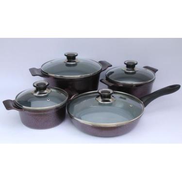 Imagem de Jogo de panelas cerâmica + frigideira javali tampa de vidro, Cereja