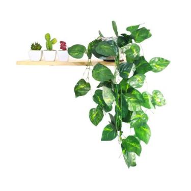 Imagem de Arranjo de Trepadeira artificial em Vaso Branco Trançado - Nacional , 