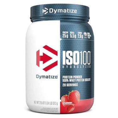 Imagem de Iso100 Whey Isolado Hidrolisado Dymatize Morango 1,4lbs 640g, Strawber