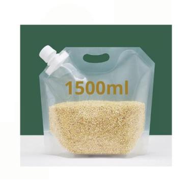 Imagem de Saco com Tampa para Armazenar Liquidos Bebidas e Grãos - NS, 1500ml