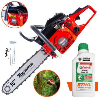 Imagem de Motosserra À Gasolina Toyama TCS53F-G2 TCS53FG2 Motor 2T 49cc 2,8HP 13