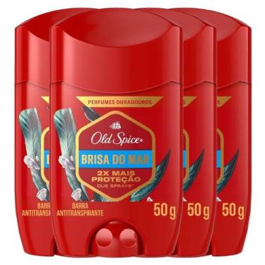 Imagem de Kit Desodorante Stick Old Spice Brisa Do Mar 50g - 4 Unidades
