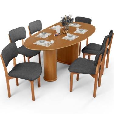 Imagem de Mesa Para Sala de Jantar Ourense com 06 Cadeiras Sala de Jantar Dara L