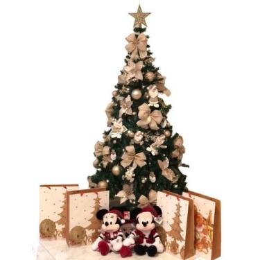 Imagem de Kit De Enfeites Completo Árvore De Natal Pisca Led 2,40Mt - Decorally 