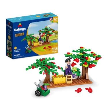 Imagem de Brinquedo Infantil Bloco de Montar Fazenda Pomar 135 Peças Xalingo - 6