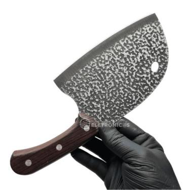 Imagem de Faca Cozinha Cutelo Chef Afiada, Cortar Carne Açougueiro Praticidade N