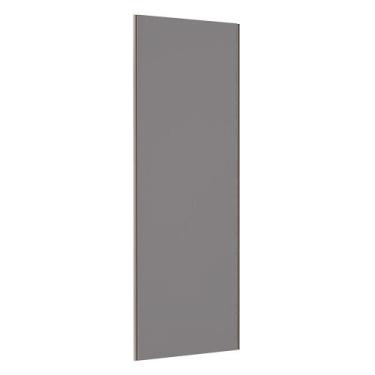 Imagem de Porta de Correr Closet 80cm com Puxador Perfil Inox e Kit Ferragem Pri