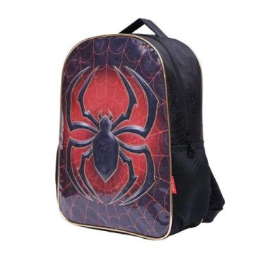 Imagem de Mochila Costas Escolar Super Spider Infantil Meninos - Rocie, Preta